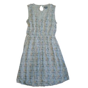 KAVU Simone Light Grid All Over Print Sleeveless Outerwear Mini Dress XS